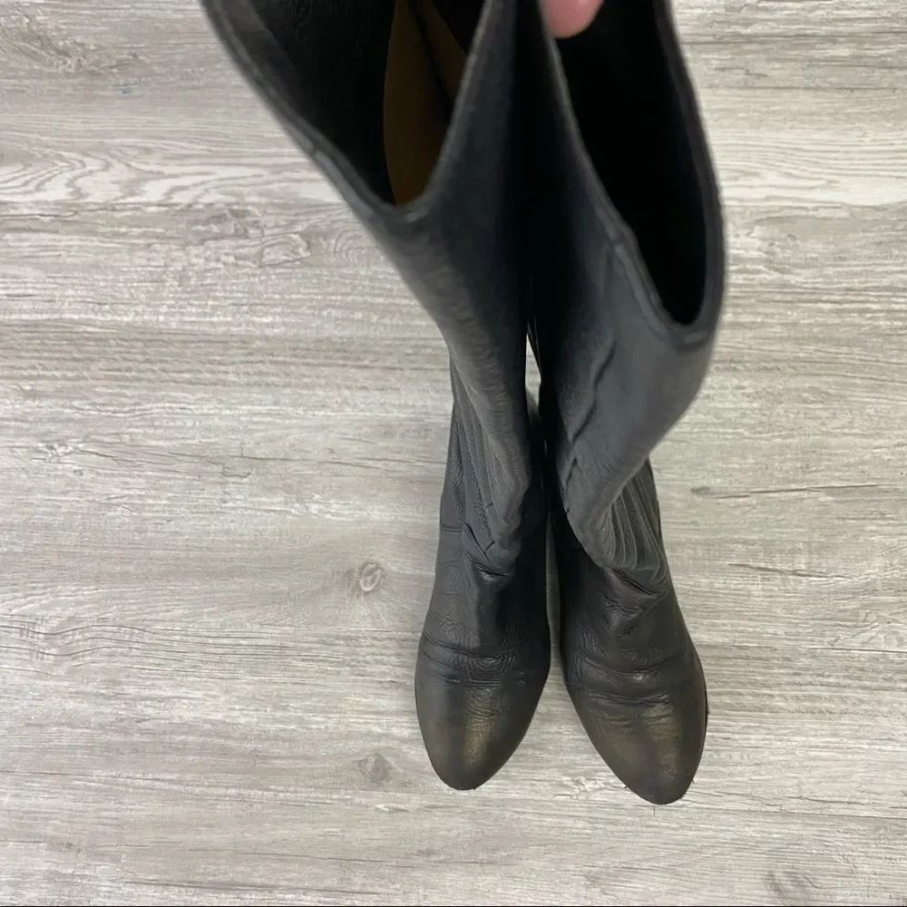 Via Spiga Pebble Genuine Leather Tall Boots